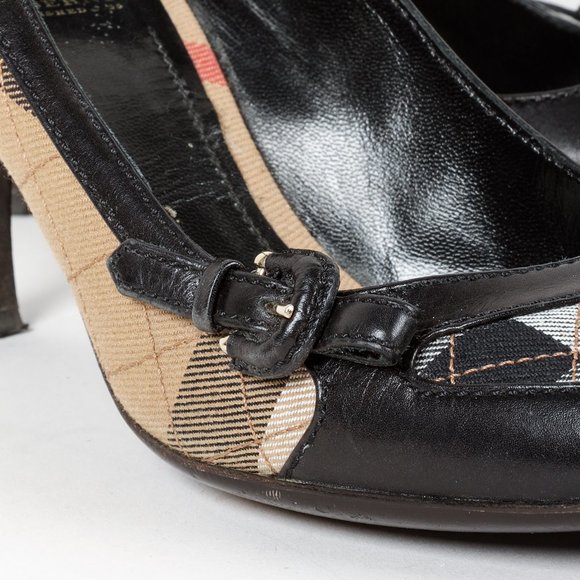 Burberry House Check Canvas Heels - Picture 7 of 10